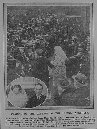 Domville B Captain HMS Arethusa Royal Navy Graphic 10th Feb 1916