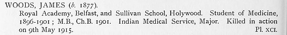 Woods J Major Indian Army Obit