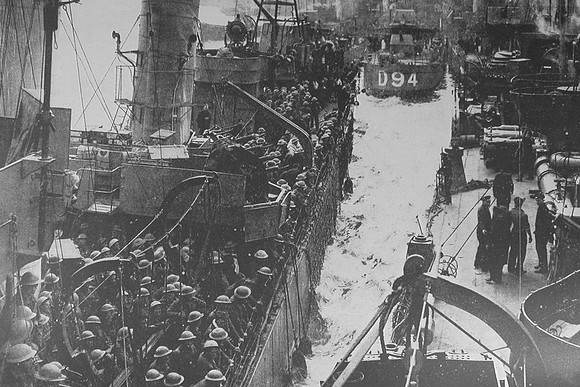 Men Of The BEF Arriving Safely Back In A British Port From Dunirk Escorted By Units Of The Royal Navy