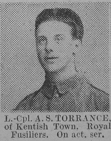 Torrance A S LCpl Royal Fusiliers The Vivid 27th Feb 1915