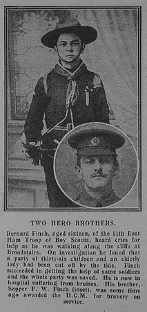 Finch F W Sapper DCM RE Graphic 24th Feb 1916