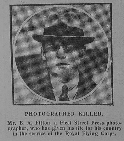 Fitton B A 2nd Class Airman RFC Graphic 22nd Feb 1916