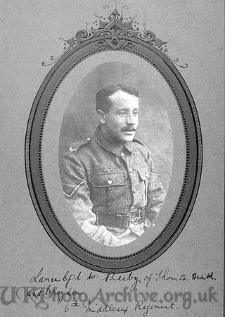 Beeby W L/Cpl 6th Middlesex Regiment Croydon Roll Of Honour