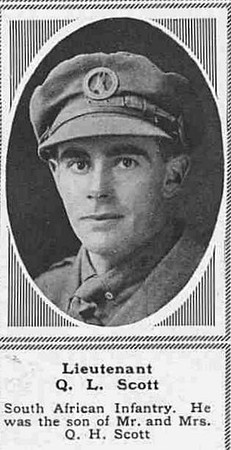 Scott Q L Lt South African Infantry THe Sphere 15th Sep 1917