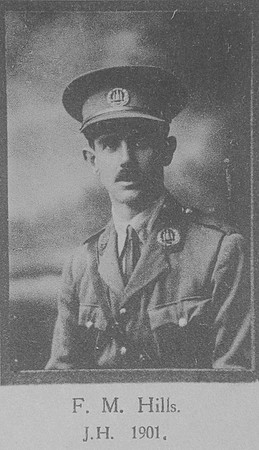 Hills F M 2nd Lt 2nd Northamptonshire Regiment