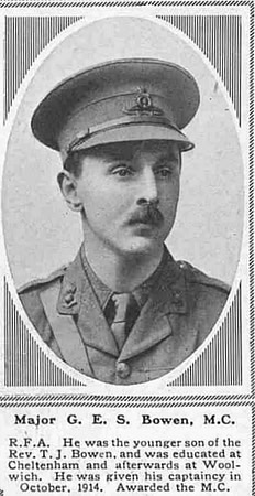 Bowen G E S Major MC Royal Field Artillery The Sphere 15th Sep 1917