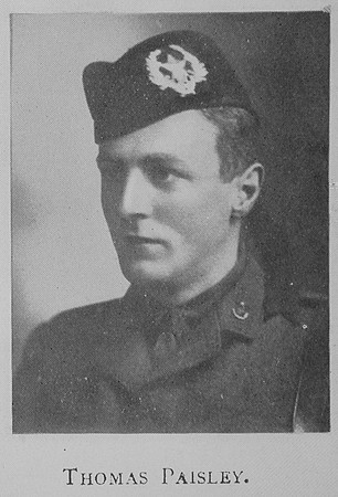 Paisley T 2nd Lt 10th Cameronians
