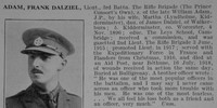 Adam F D Lt 3rd Rifle Brigade Obit De Ruvignys Roll Of Honour Vol 5