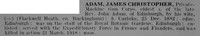 Adam J C Pte 97844 Machine Gun Corps Short Obituary De Ruvignys Roll Of Honour Vol 5