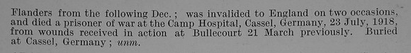 Adams G A Pte 7th Notts And Derby Regiment Obit Part 2 De Ruvignys Roll Of Honour Vol 5