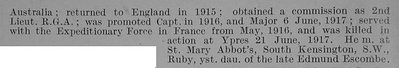 Adler H G V Major Royal Garrison Artillery Obit Part 2