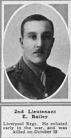 Bailey E 2nd Lt Kings Liverpool Regiment The Sphere 20th Jan 1917