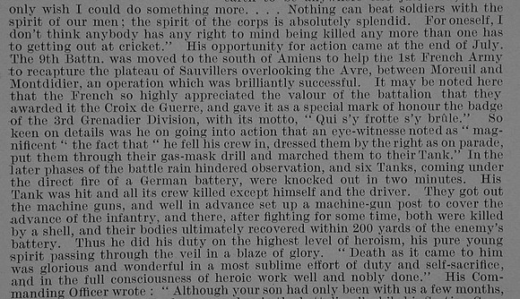 Hannan J M A 2nd Lt Tank Corps Obit Part 2 De Ruvignys Roll Of Honour Vol 5