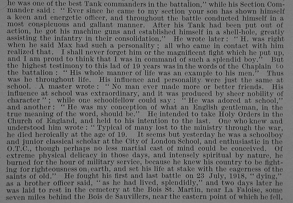 Hannan J M A 2nd Lt Tank Corps Obit Part 3 De Ruvignys Roll Of Honour Vol 5