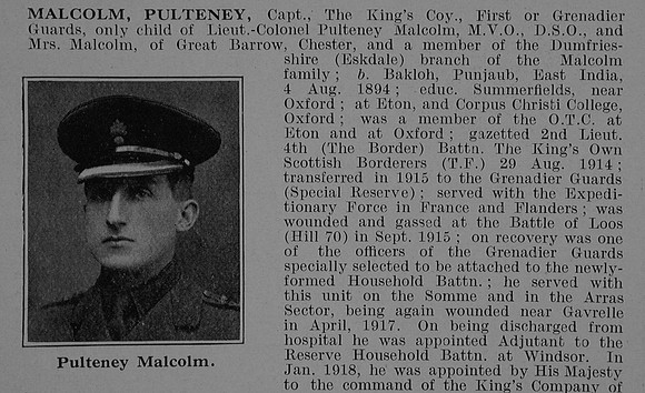 Malcolm P Captain Grenadier Guards Obit Part 1 De Ruvignys Roll Of Honour Vol 5