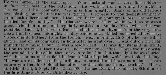 McGlade J Coy Sergt Major 3630 11th Argyll & Sutherland Highlanders Obit Part 2 De Ruvignys Roll Of Honour Vol 5