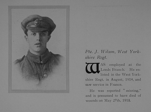 Wilson J Pte West Yorkshire_Regiment General Electric Company Roll Of Honour