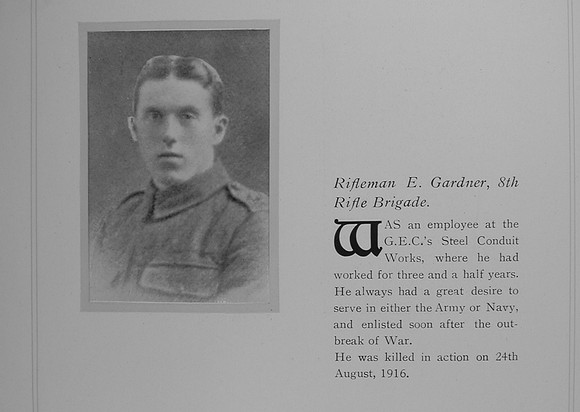 Gardner E Rfn B/3280 8th Rifle Brigade