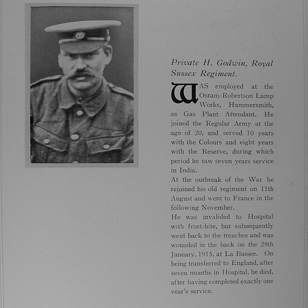 Godwin H Pte Royal Sussex Regiment