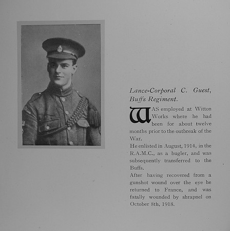 Guest C L/Cpl G/14323 East Kent Regiment