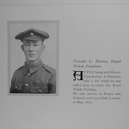 Harris C Pte 9440 Royal Welsh Fusiliers
