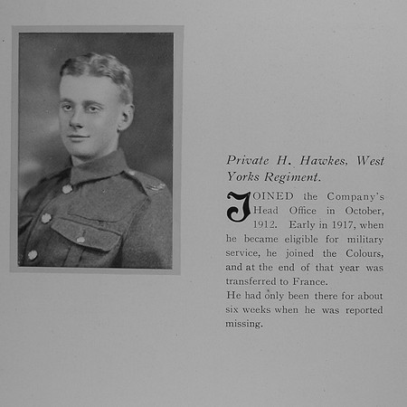 Hawkes H Pte 52066 West Yorkshire Regiment