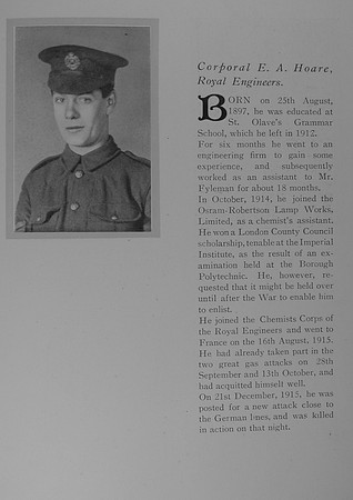 Hoare E A Cpl Royal Engineers