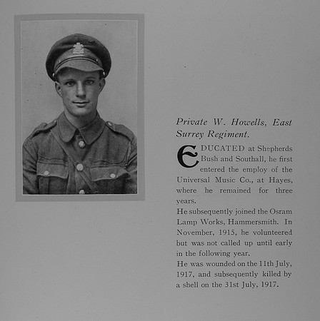 Howells W Pte East Surrey Regiment