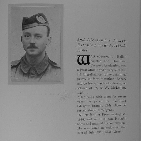 Laird J R 2nd Lt Cameronians