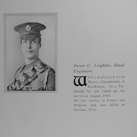 Leighton C Dvr 502100 Royal Engineers