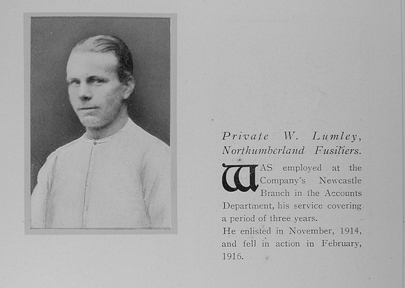 Lumley W Pte Northumberland Fusiliers