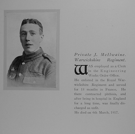 McIlwaine J Pte Royal Warwickshire Regiment