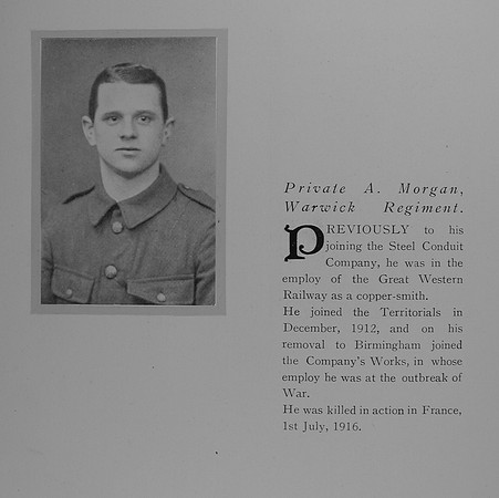 Morgan A Pte 305018 Royal Warwickshire Regiment