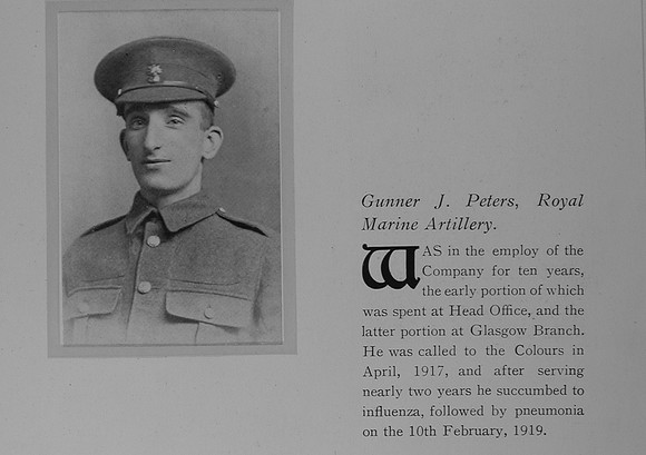 Peters J Gnr 2477(S) Royal Marine Artillery