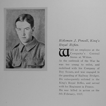 Powell J Rfn Kings Royal Rifle Corps