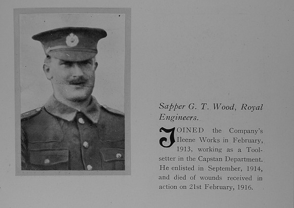 Wood G T Sapper 44561 Royal Engineers