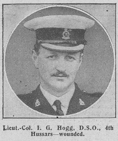 Hogg I G Lt Col DSO 4th Hussars The Graphic 14th Sep 1914