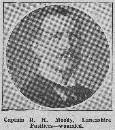 Moody R H Captain Lancashire Fusiliers The Graphic 11th Sep 1914