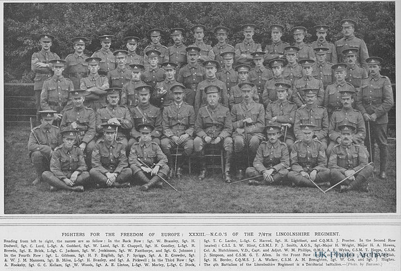 Lincolnshire Regiment 2/4th Battalion NCOs