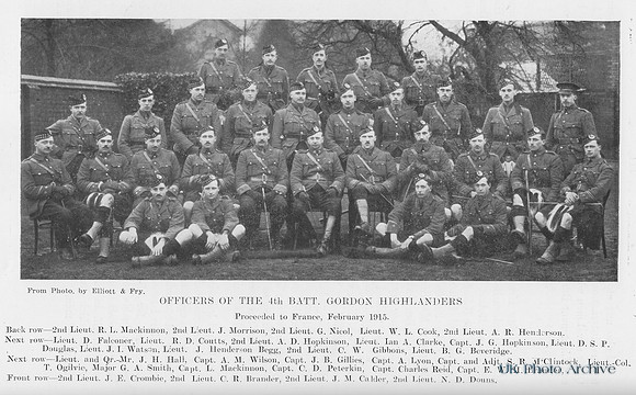 Gordon Highlanders 4th Battalion Officers