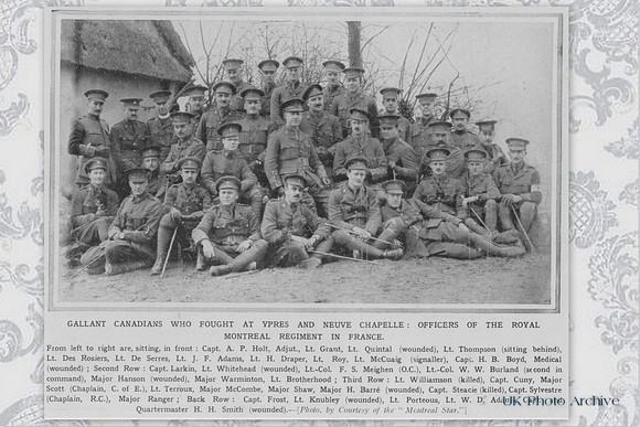 Canadian Infantry 14th Battalion Officers