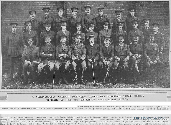 Kings Royal Rifle Corps 2nd Btn Officers