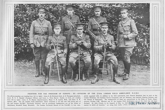 Royal Army Medical Corps London Field Ambulance Officers The Illustrated War News 14th July 1915