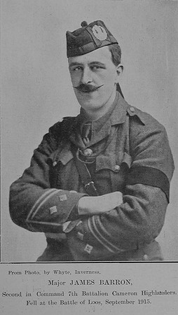 Barron J Major 7th Cameron Highlanders The Sword Of The North Highland Memories Of The Great War - Dugald MacEchern