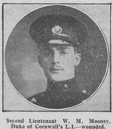 Mooney W M 2nd Lt Duke Of Cornwalls LI The Graphic 7th Sep 1914