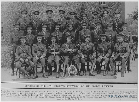Border Regiment Officers Of The Reserve Battalion