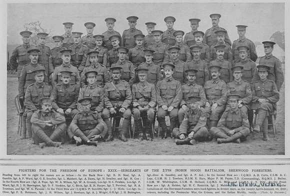 Notts And Derby Regiment 7th Battalion Sergeants