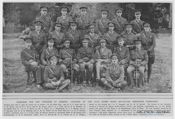 Notts And Derby Regiment 7th Robin Hood Battalion Officers The Illustrated War News 20th Oct 1915