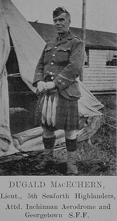 MacEchern D Lt 5th Seaforth Highlanders The Sword Of The North Highland Memories Of The Great War - Dugald MacEchern