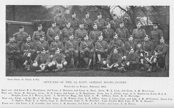 Gordon Highlanders 4th Battalion Officers